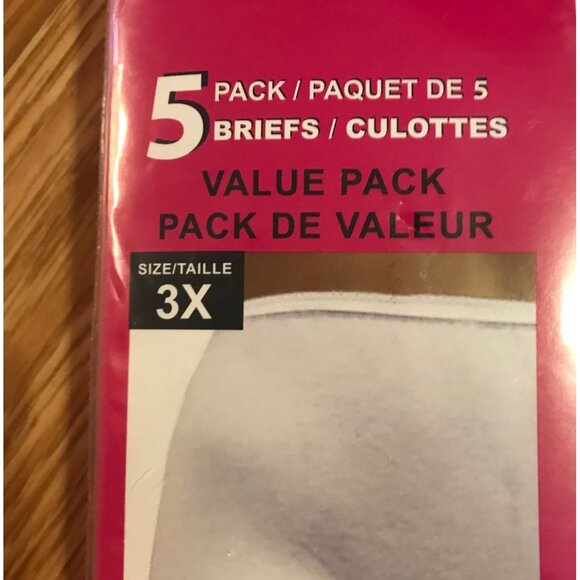 Silhouette Plus Size Womens 100% Cotton 5 Pair Briefs Underwear Panties - Picture 2 of 5